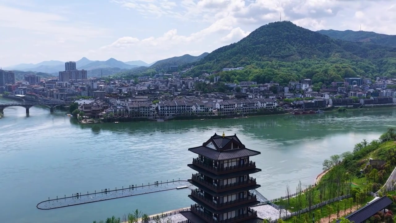 4K怀化市洪江区洪江古商城视频素材画面4