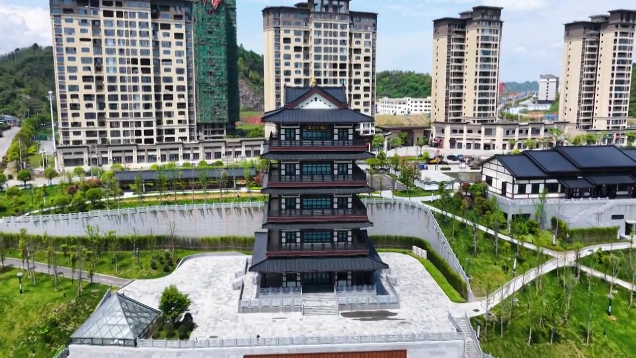 4K怀化市洪江区洪江古商城视频素材画面3