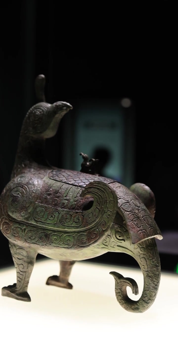 西周鸟尊，山西博物院镇馆之宝视频素材画面4