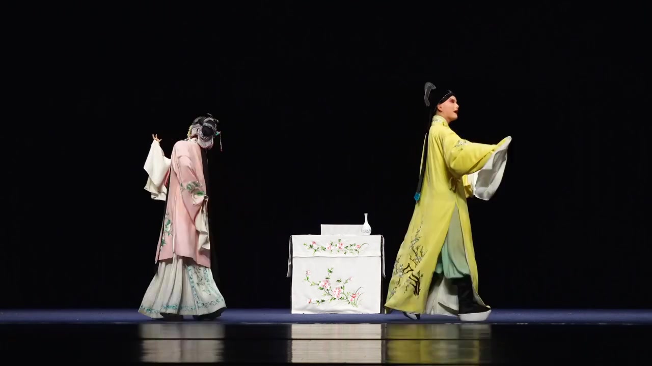 汤显祖临川四梦牡丹亭剧本的昆剧舞台表演视频素材画面4