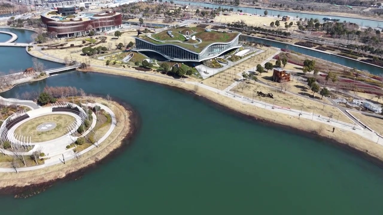 上海奉贤上海之鱼（金海湖）风光视频素材画面3