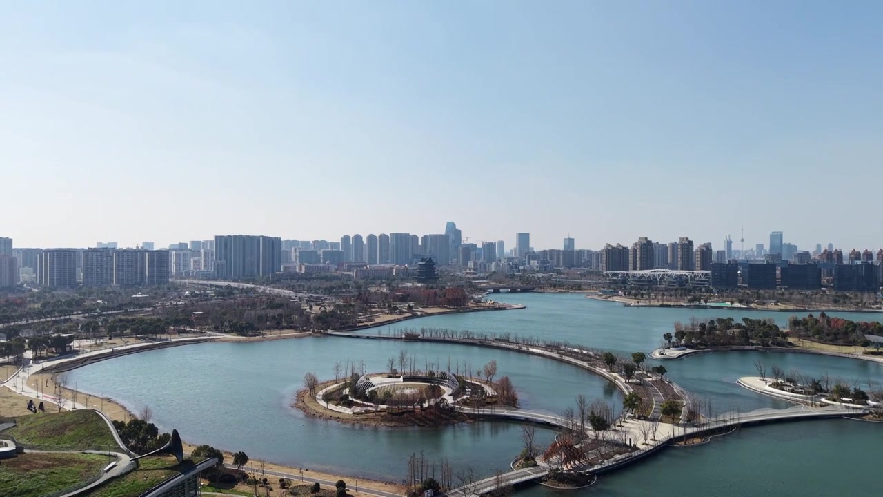 上海奉贤上海之鱼（金海湖）风光视频素材画面4