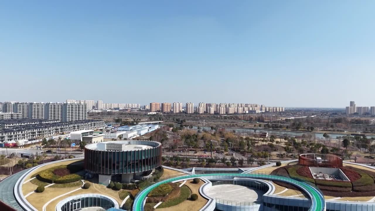 上海奉贤上海之鱼（金海湖）风光视频素材画面1