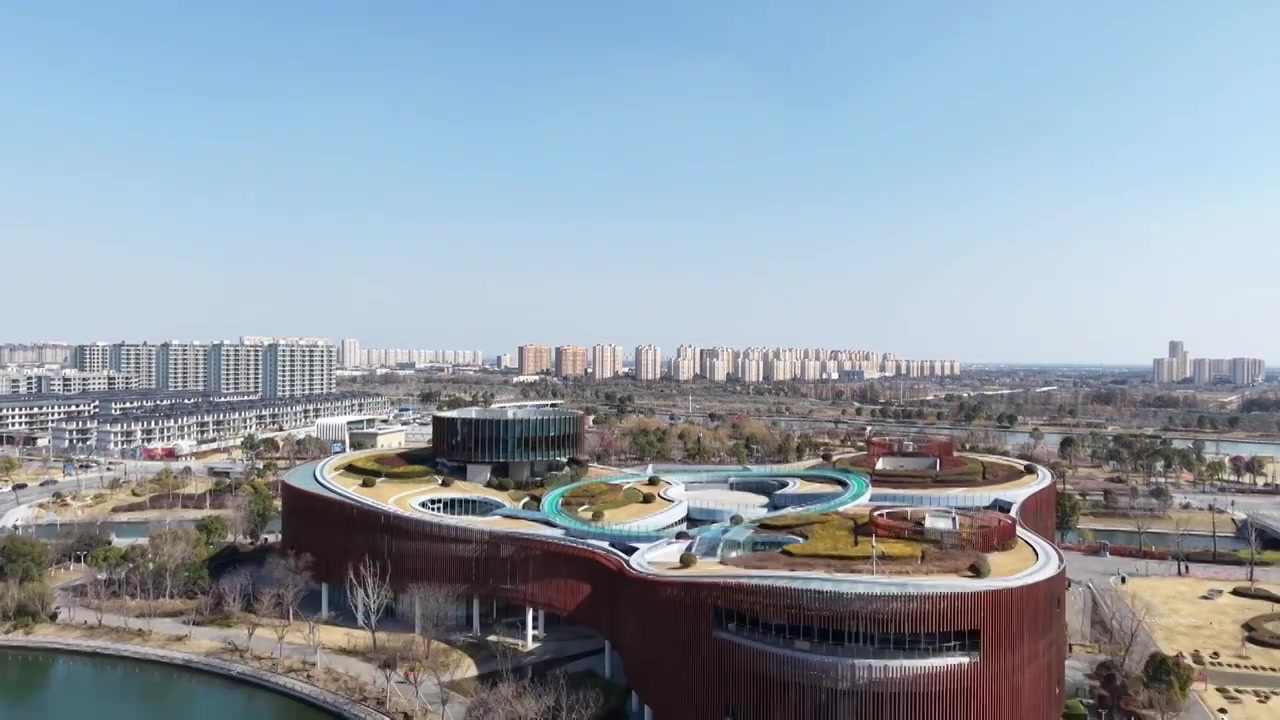上海奉贤上海之鱼（金海湖）风光视频素材画面3