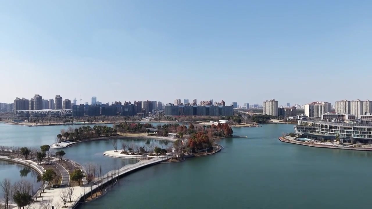 上海奉贤上海之鱼（金海湖）风光视频素材画面3
