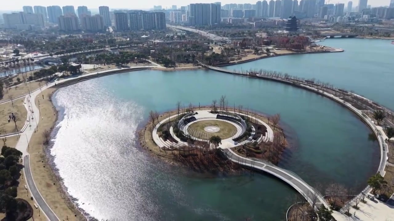 上海奉贤上海之鱼（金海湖）风光视频素材画面3