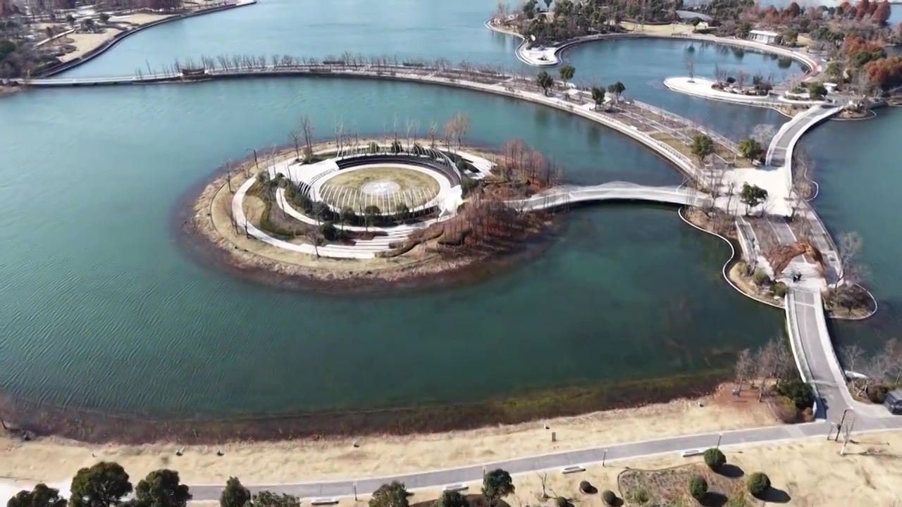 上海奉贤上海之鱼（金海湖）风光视频素材画面4