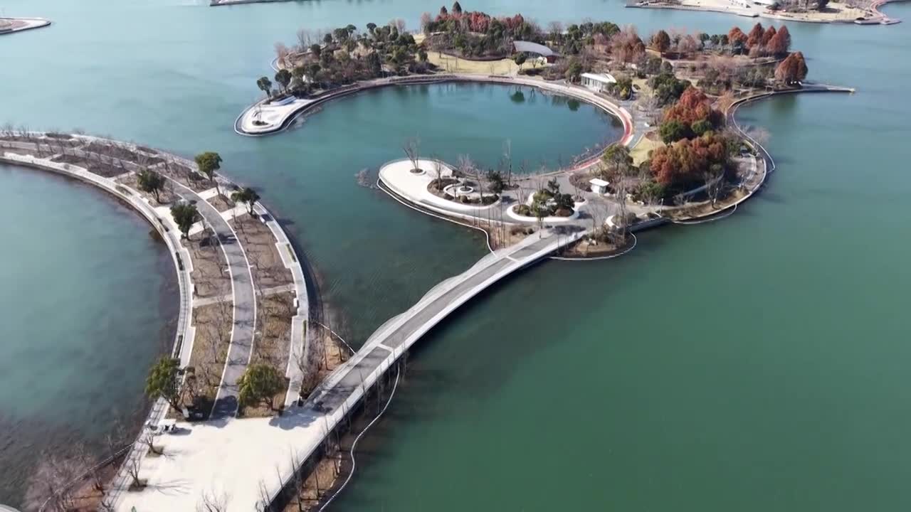 上海奉贤上海之鱼（金海湖）风光视频素材画面1