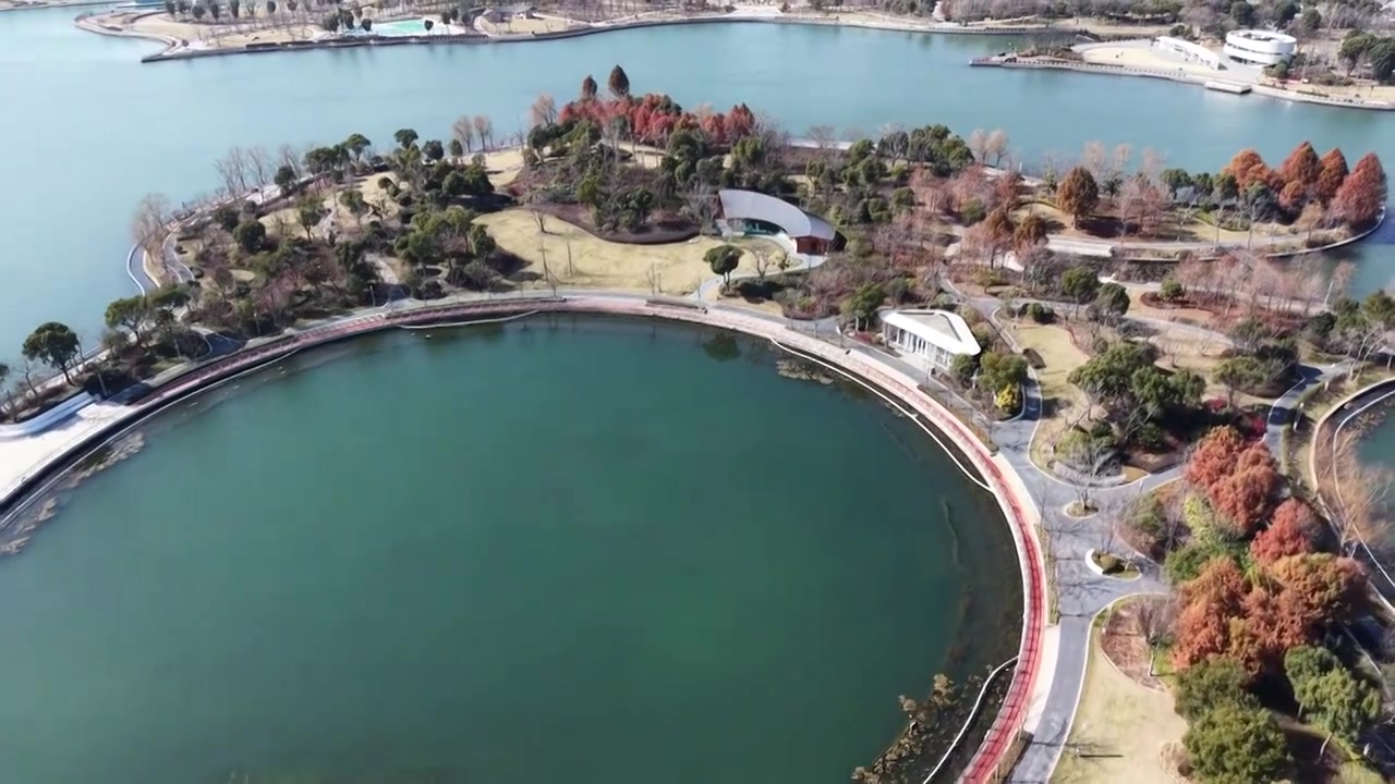 上海奉贤上海之鱼（金海湖）风光视频素材画面3