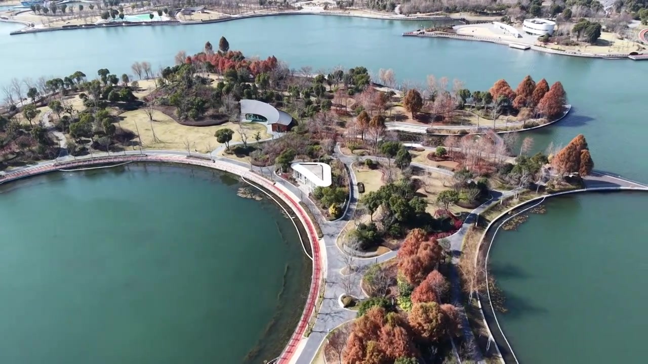 上海奉贤上海之鱼（金海湖）风光视频素材画面4