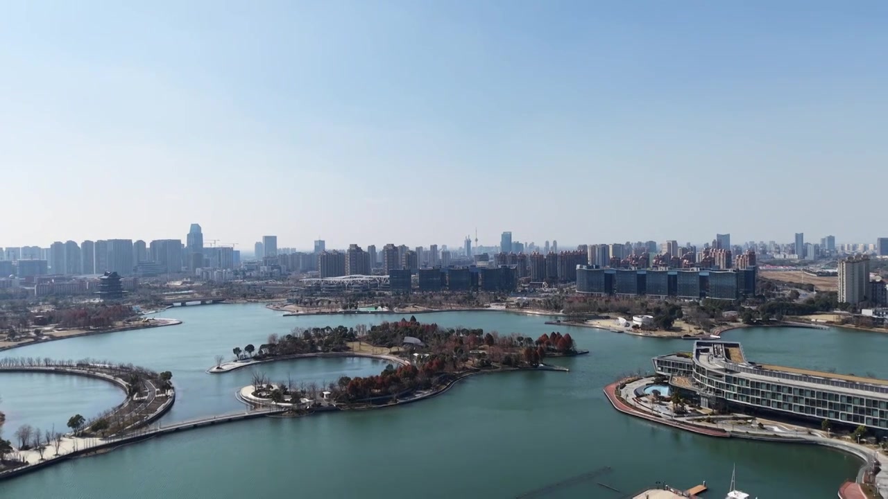 上海奉贤上海之鱼（金海湖）风光视频素材画面3