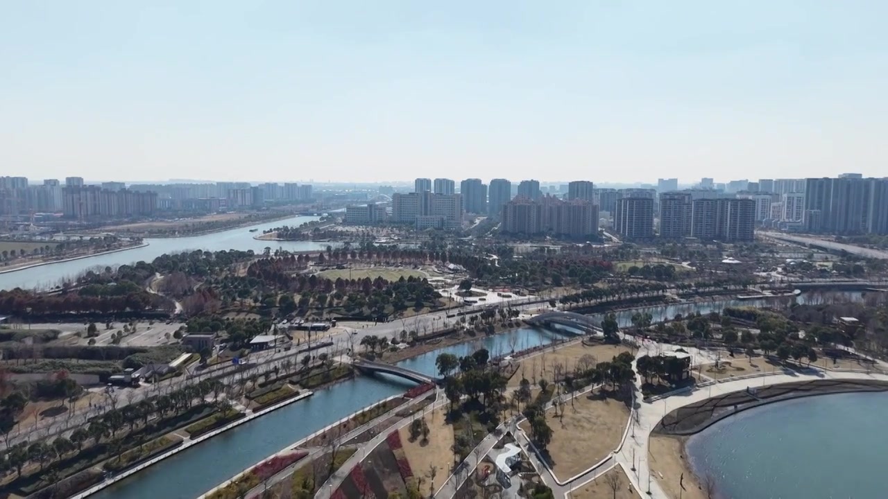 上海奉贤上海之鱼（金海湖）风光视频素材画面3