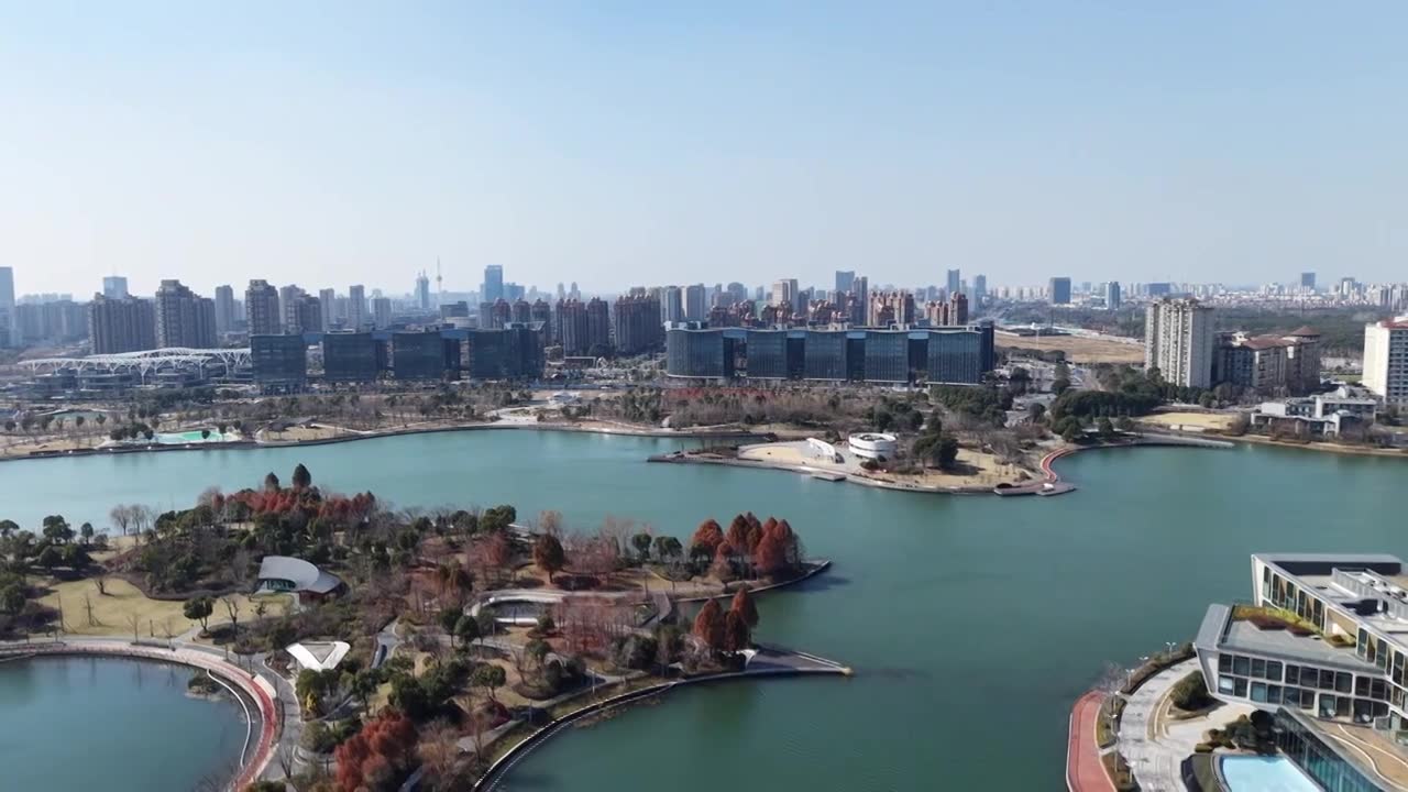 上海奉贤上海之鱼（金海湖）风光视频素材画面1