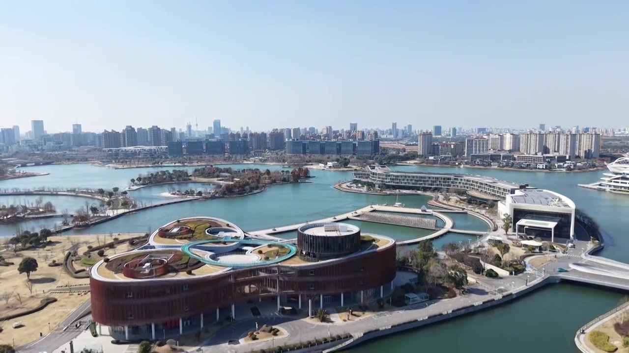 上海奉贤上海之鱼（金海湖）风光视频素材画面4