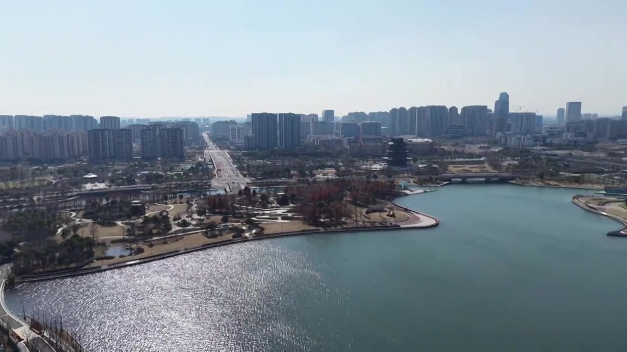上海奉贤上海之鱼（金海湖）风光视频素材画面3