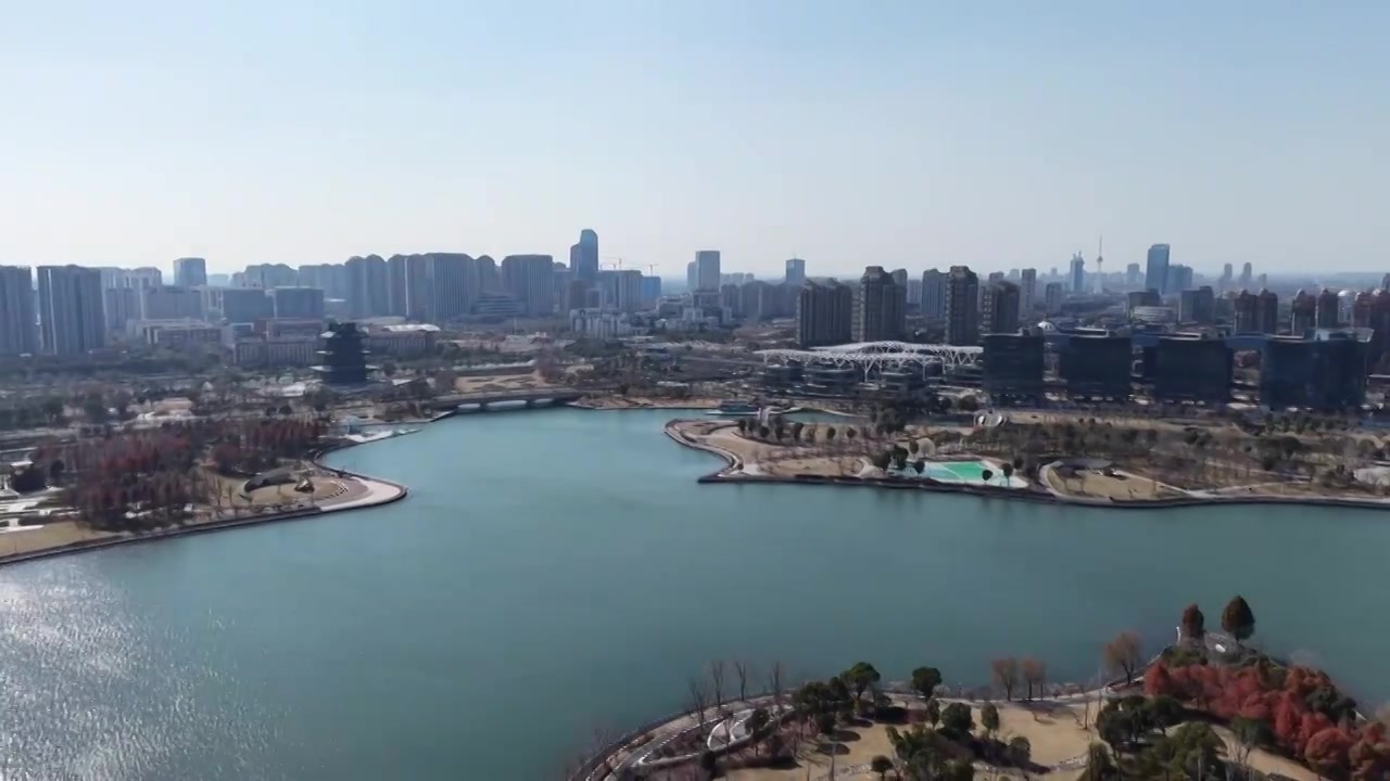 上海奉贤上海之鱼（金海湖）风光视频素材画面4