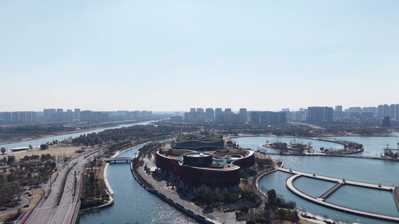 上海奉贤上海之鱼（金海湖）风光视频素材画面4