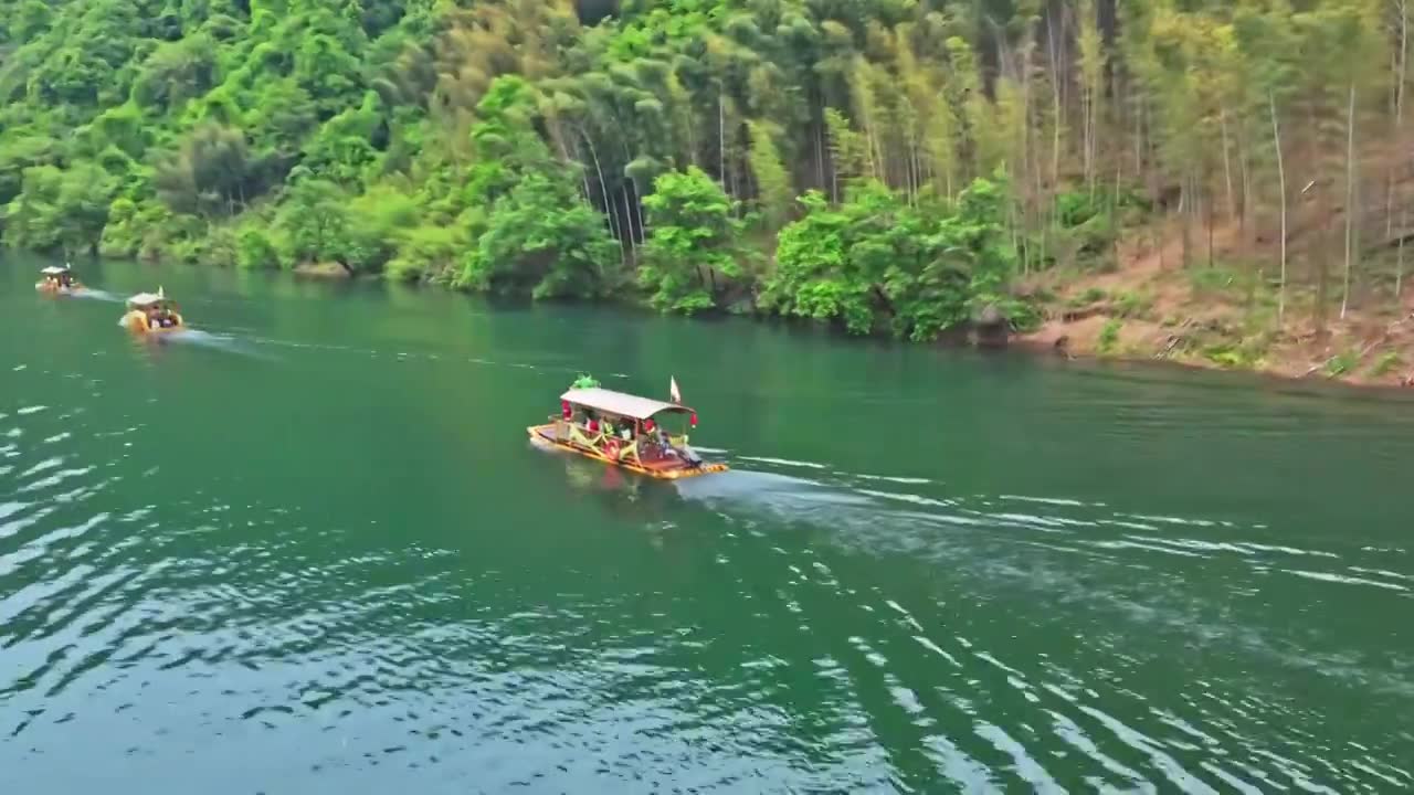 皖南川藏线西津野渡航拍合集视频素材画面1