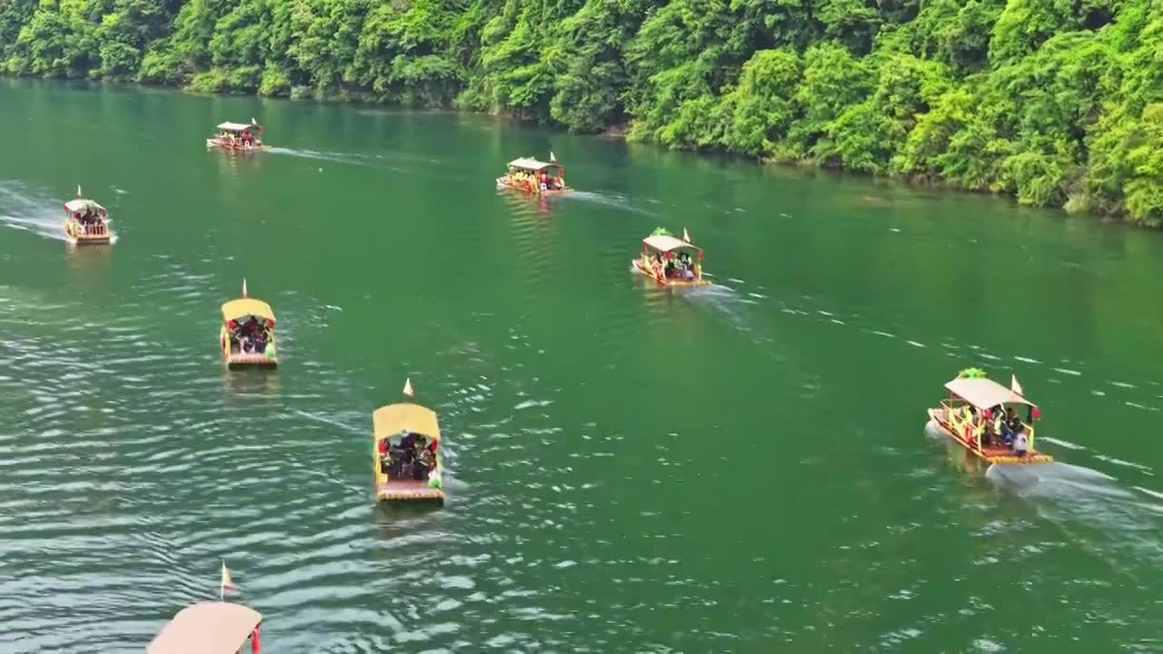皖南川藏线西津野渡视频素材画面1