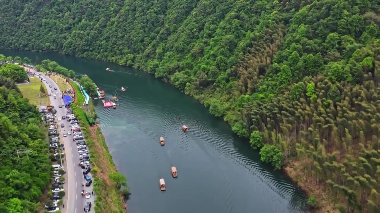皖南川藏线西津野渡视频素材画面1