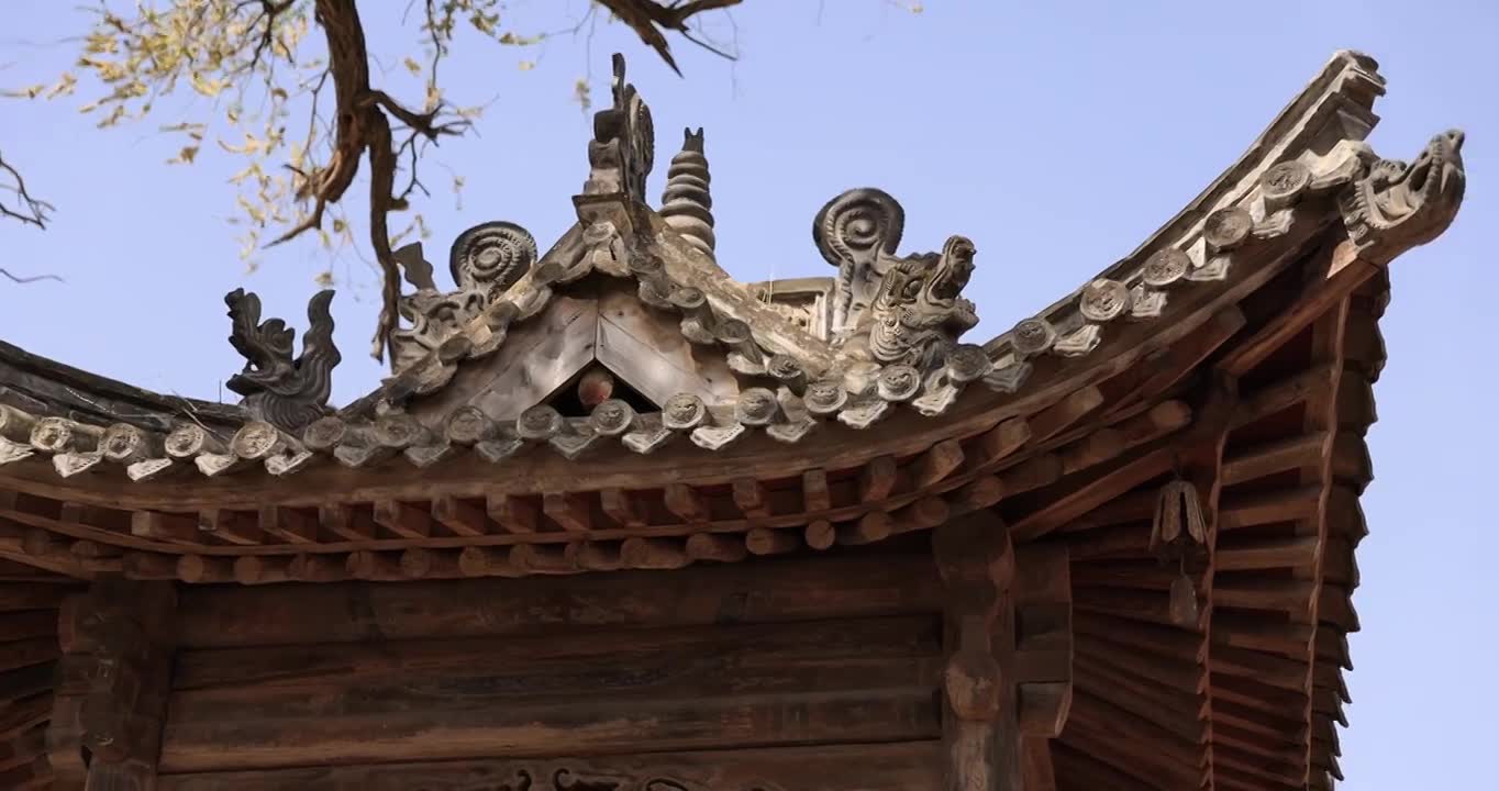 山西忻州繁峙三圣寺视频素材画面1