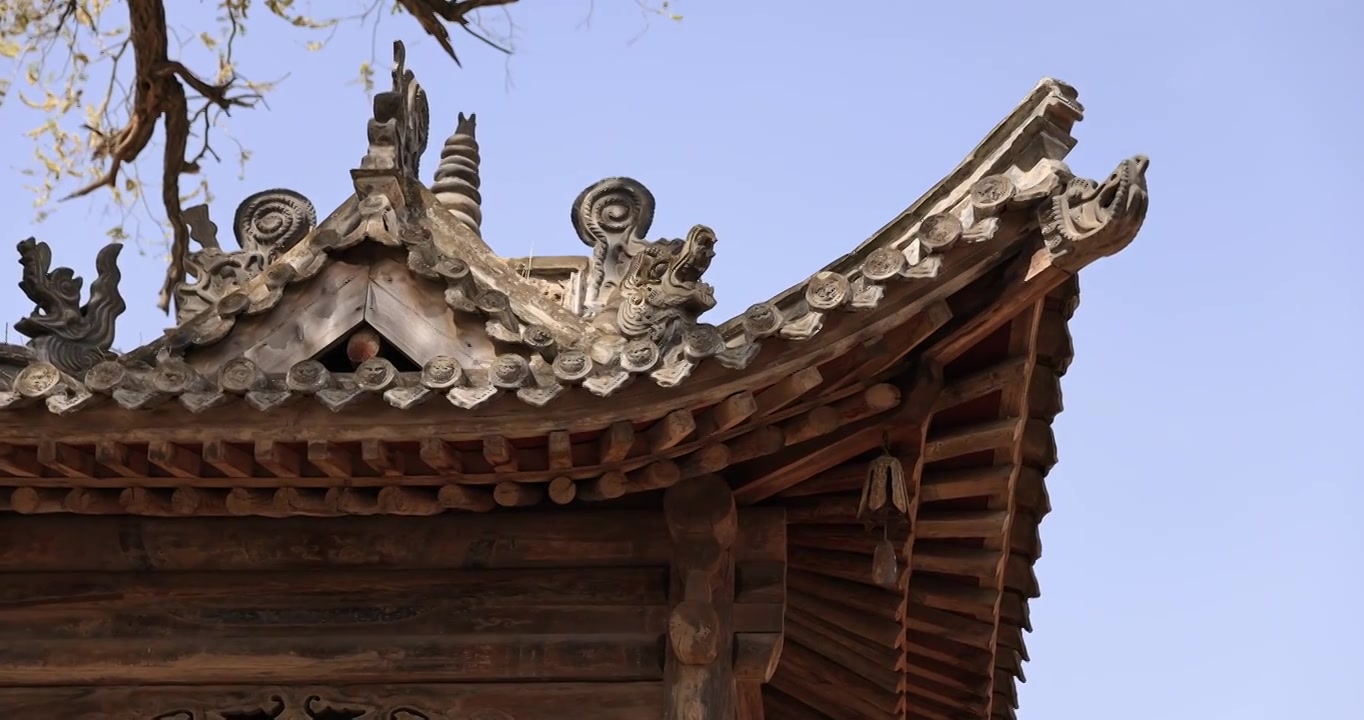 山西忻州繁峙三圣寺视频素材画面3