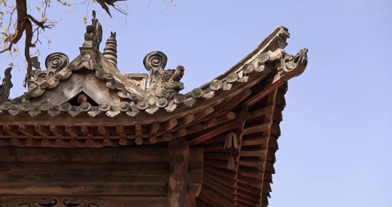 山西忻州繁峙三圣寺视频素材画面4