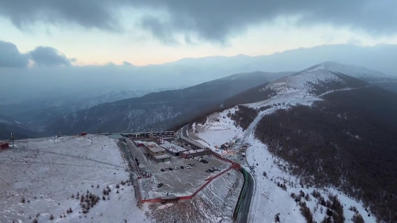 冬季五台山东台顶-山西忻州五台县视频素材画面1