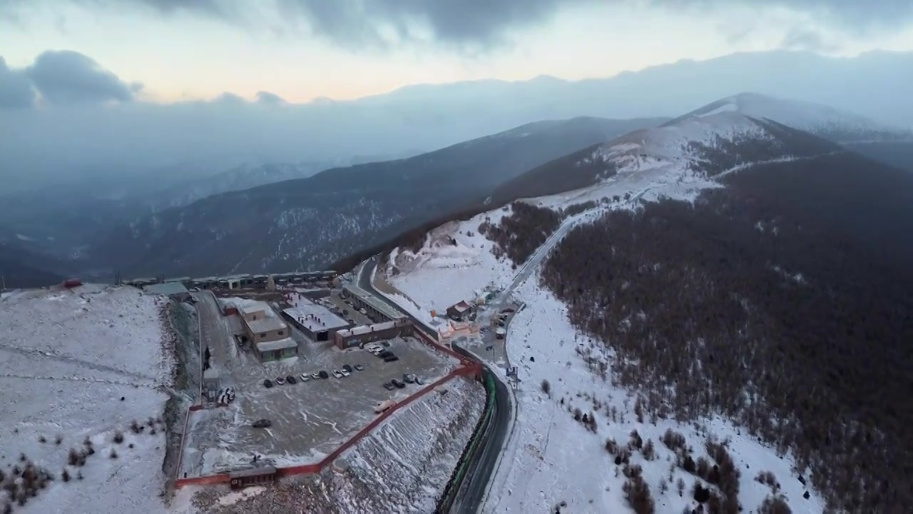 冬季五台山东台顶-山西忻州五台县视频素材画面4