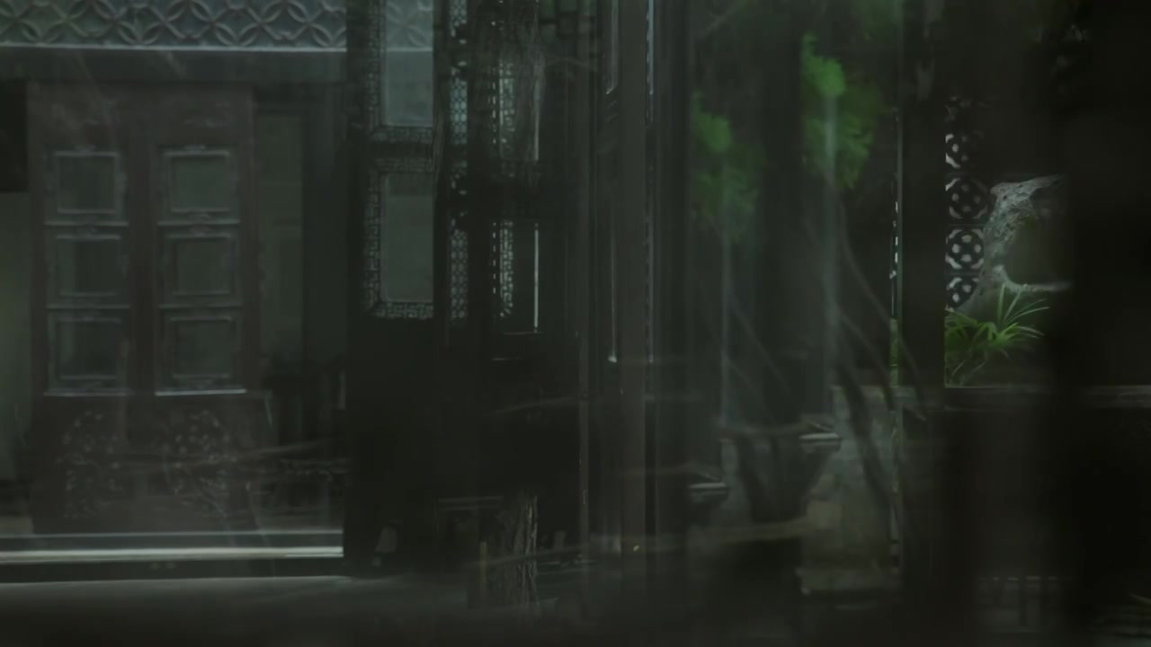 广东四大名园清晖园屋檐窗花门厅中近景特写视频素材画面3