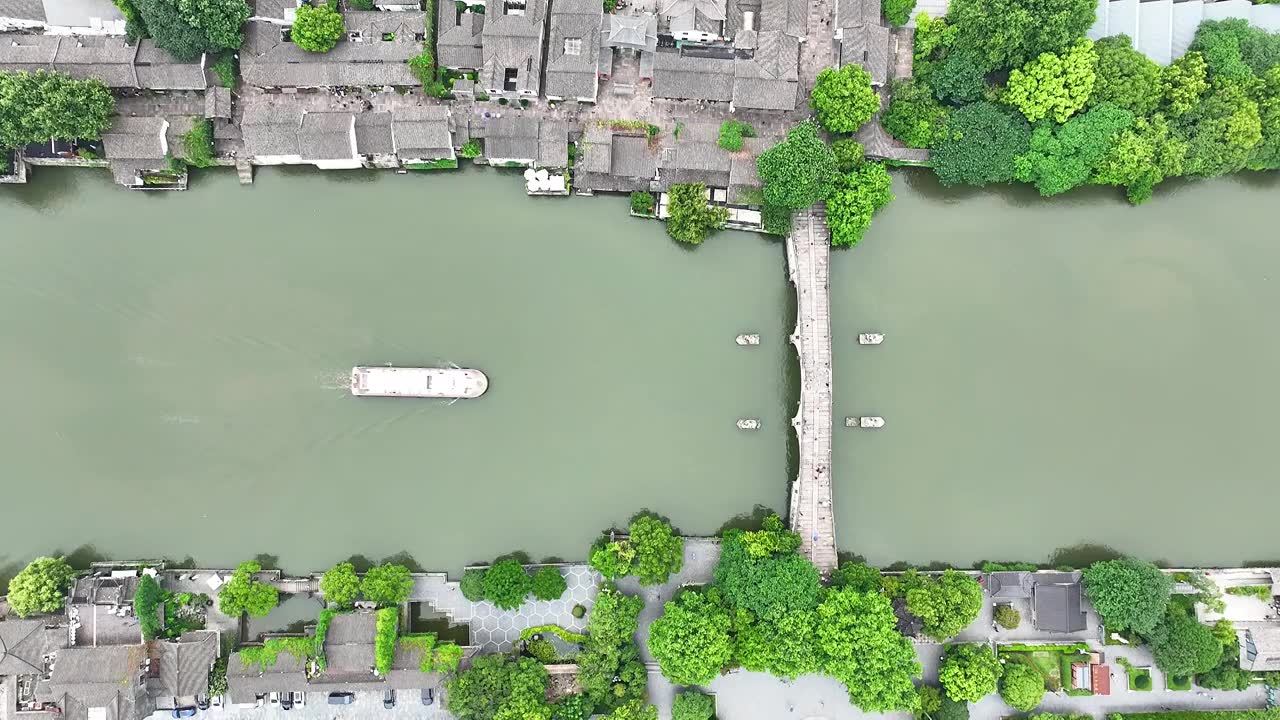 杭州京杭大运河拱宸桥视频素材画面1