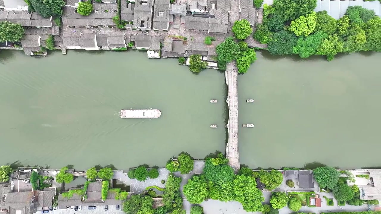 杭州京杭大运河拱宸桥视频素材画面3