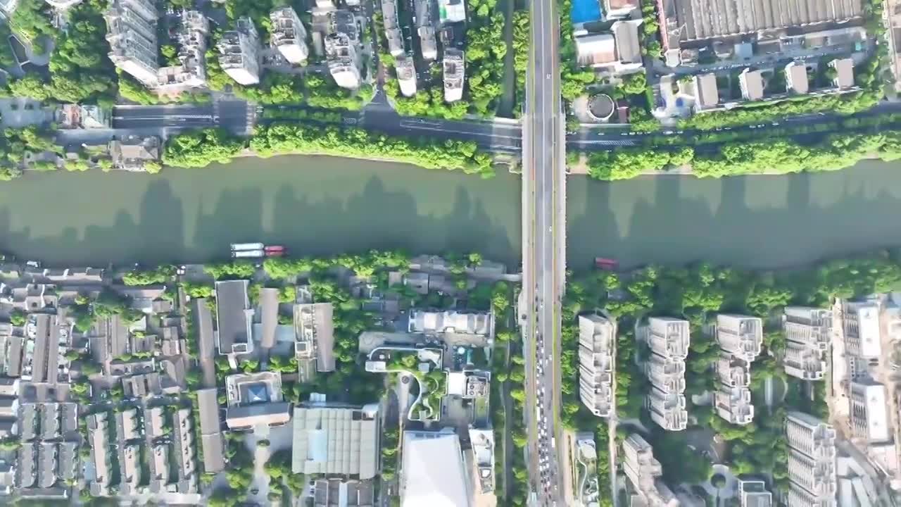 杭州京杭大运河拱宸桥视频素材画面1