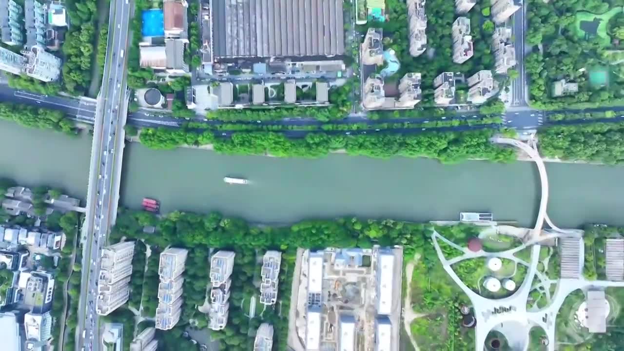 杭州京杭大运河拱宸桥视频素材画面1