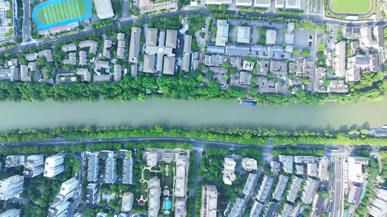 杭州京杭大运河拱宸桥视频素材画面4