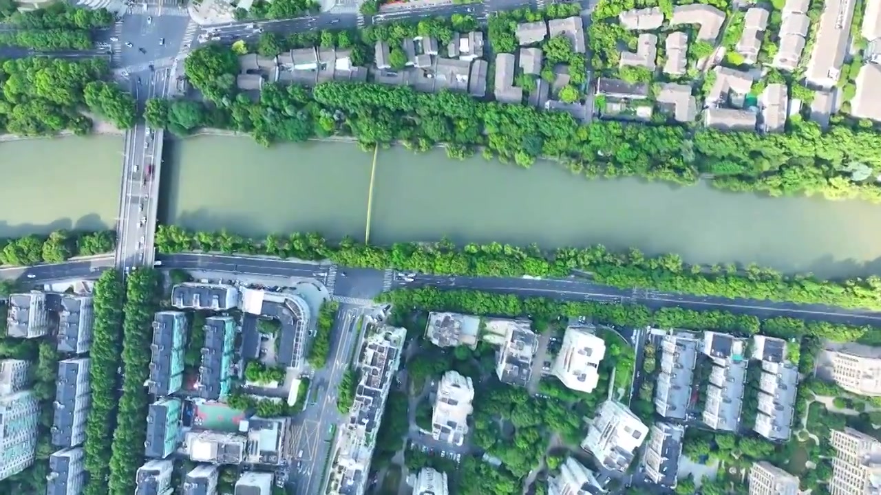 杭州京杭大运河拱宸桥视频素材画面4