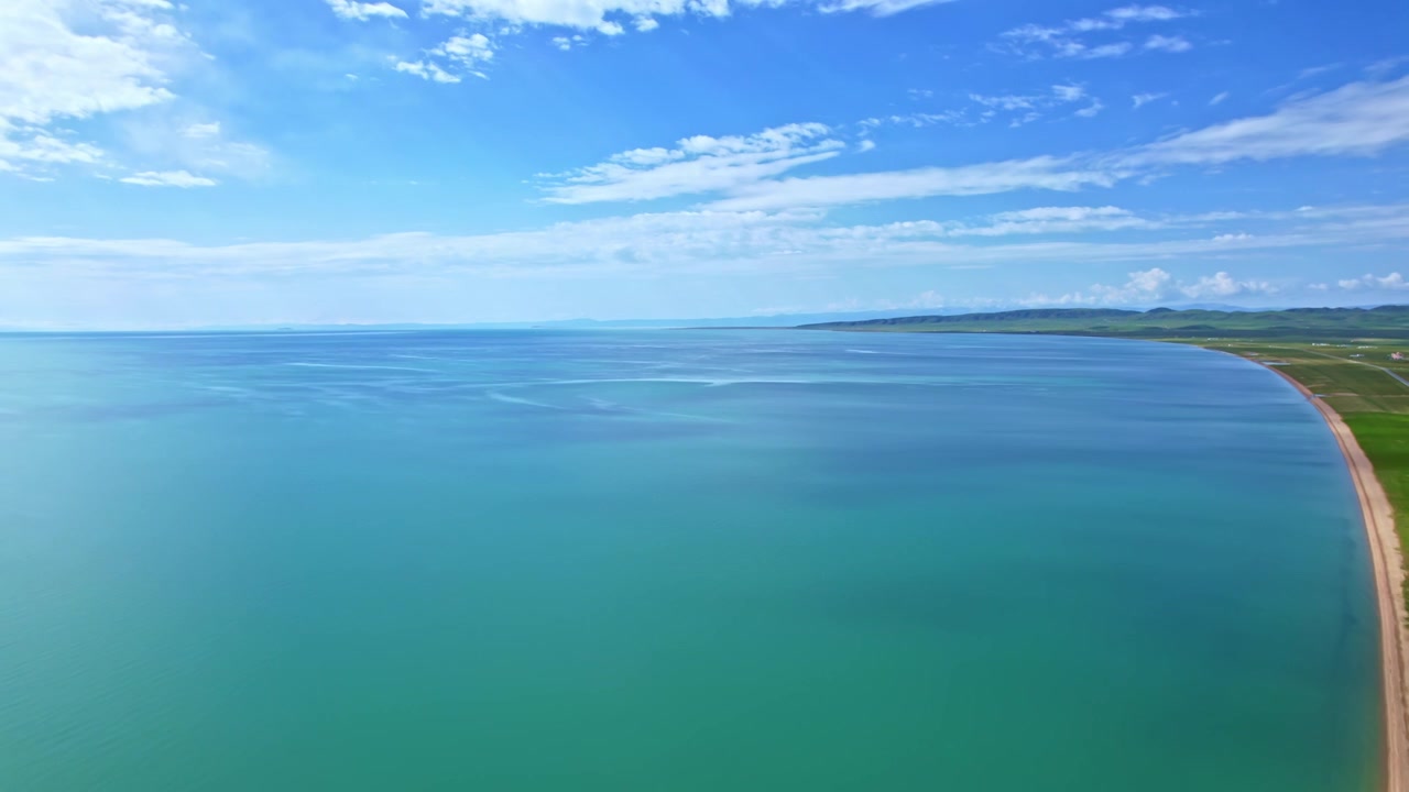 4K航拍美丽清澈青海湖风光视频购买