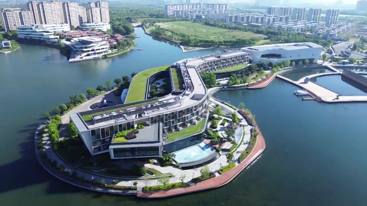 JW万豪酒店，上海之鱼景区视频素材画面3