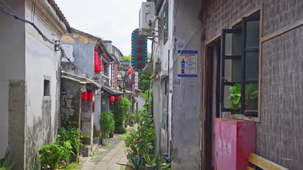 深圳大鹏古城古村老巷子视频素材画面1