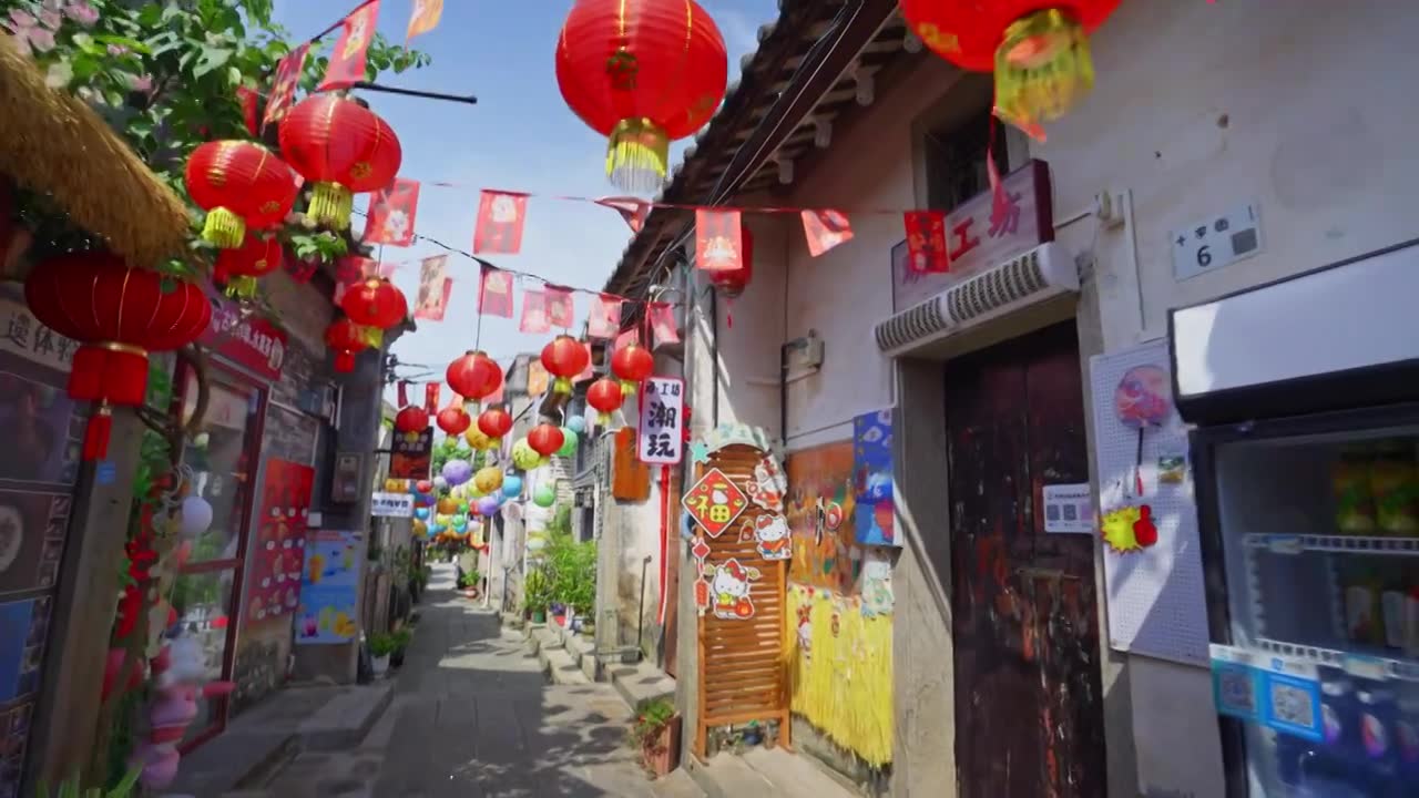 深圳大鹏古城老巷子视频素材画面1