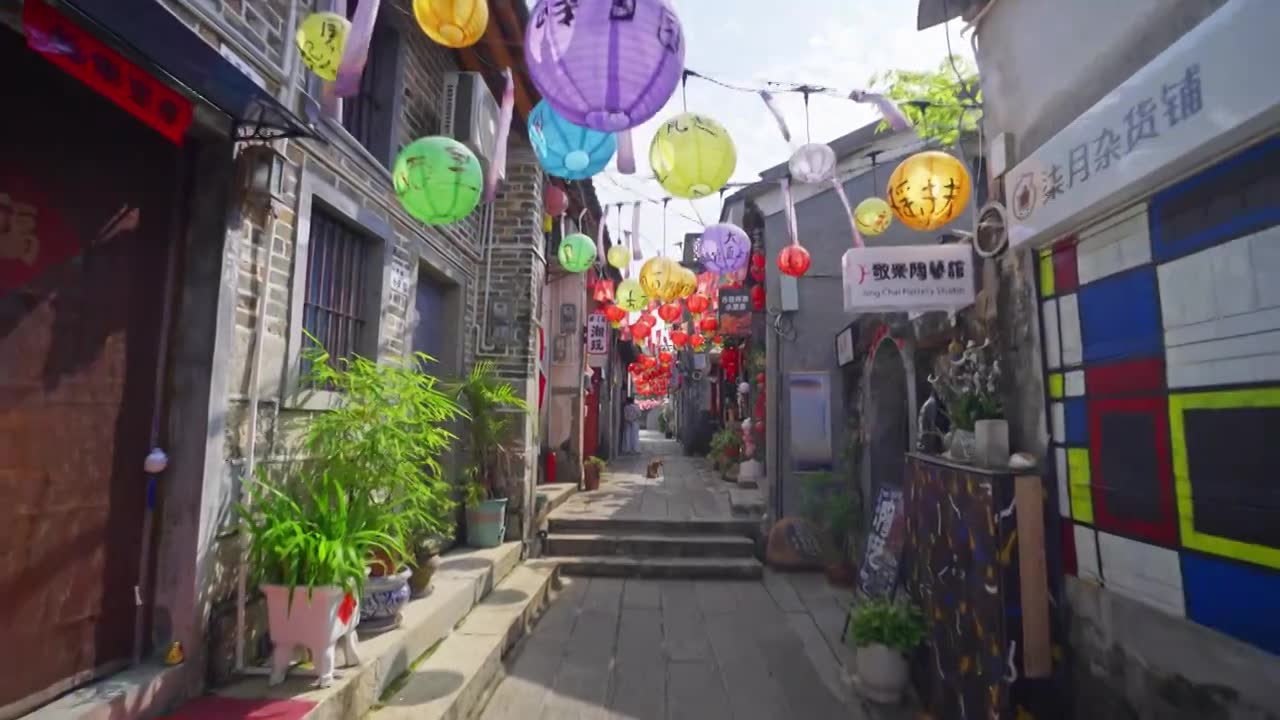 深圳大鹏古城老巷子视频素材画面1