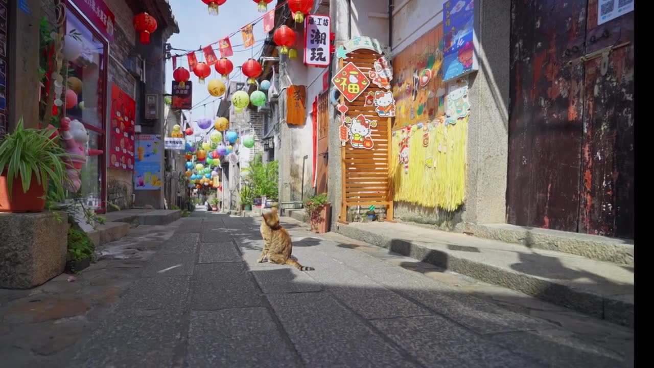 深圳大鹏古城老巷子视频素材画面1