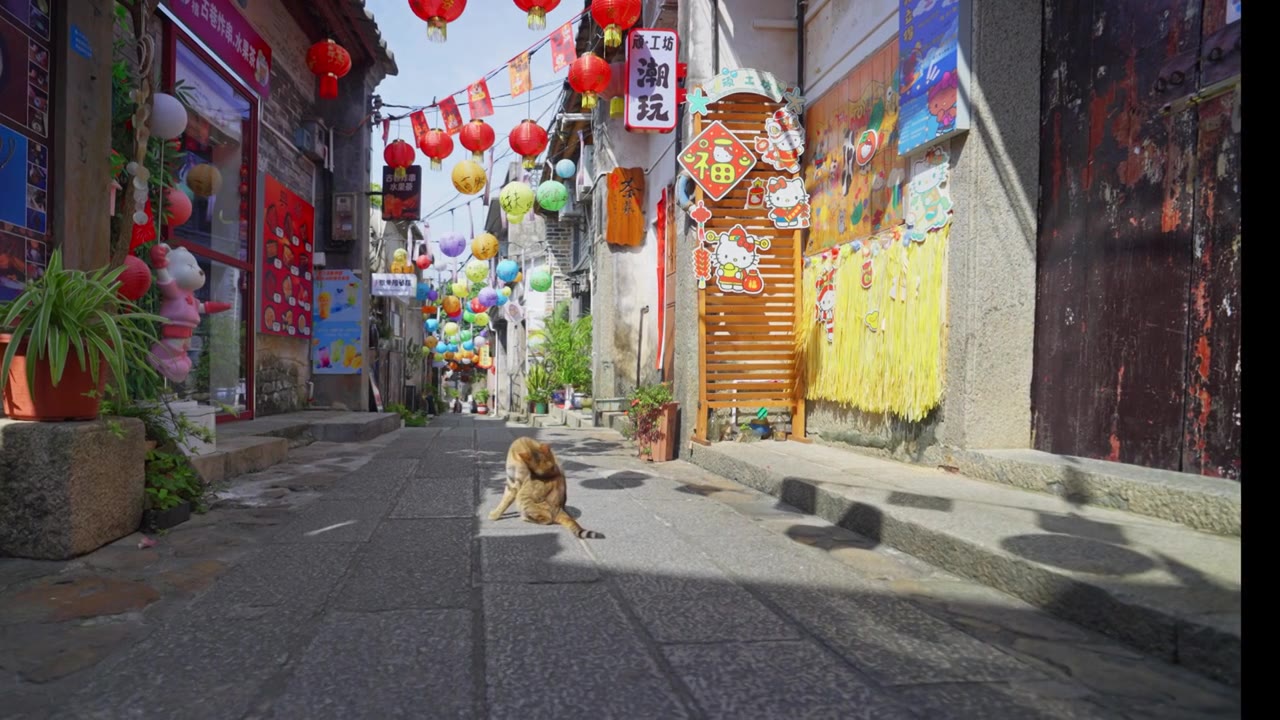 深圳大鹏古城老巷子视频素材画面4
