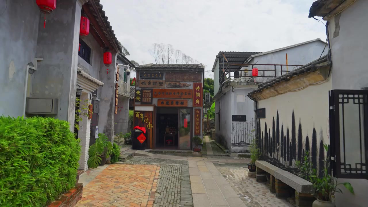 深圳大鹏古城老巷子视频素材画面3