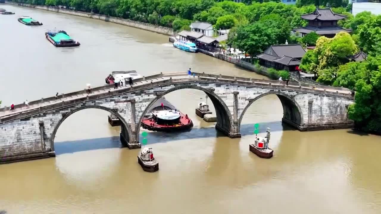 杭州 拱宸桥视频素材画面1