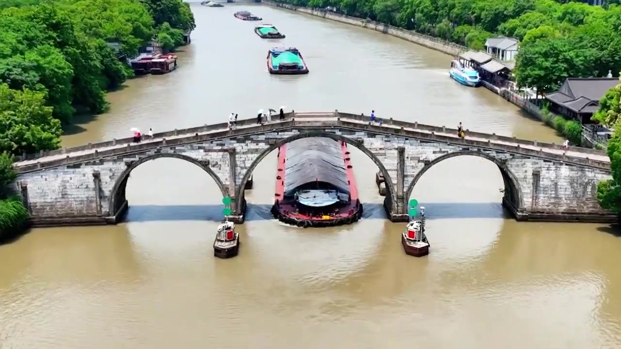 杭州 拱宸桥视频素材画面3