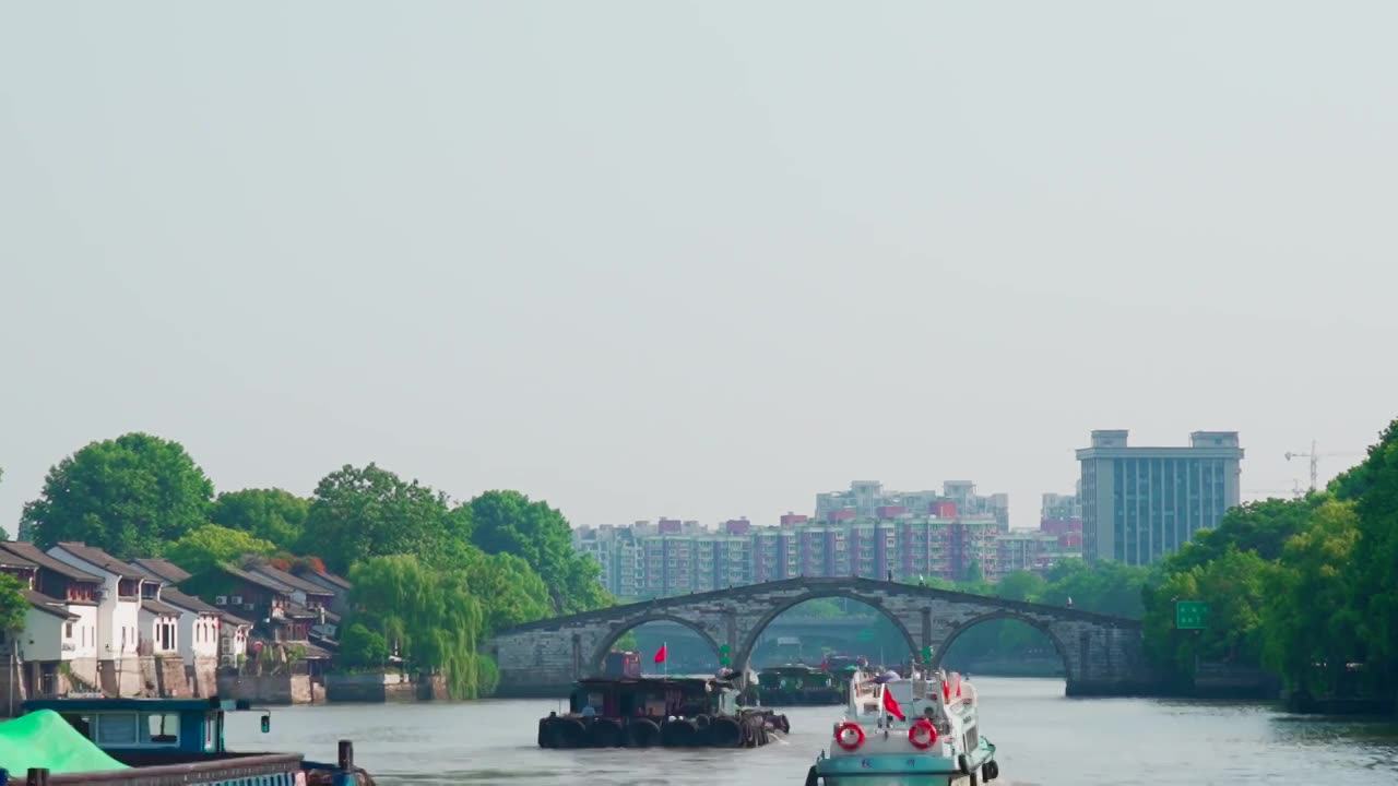 轮船运输队视频素材画面1