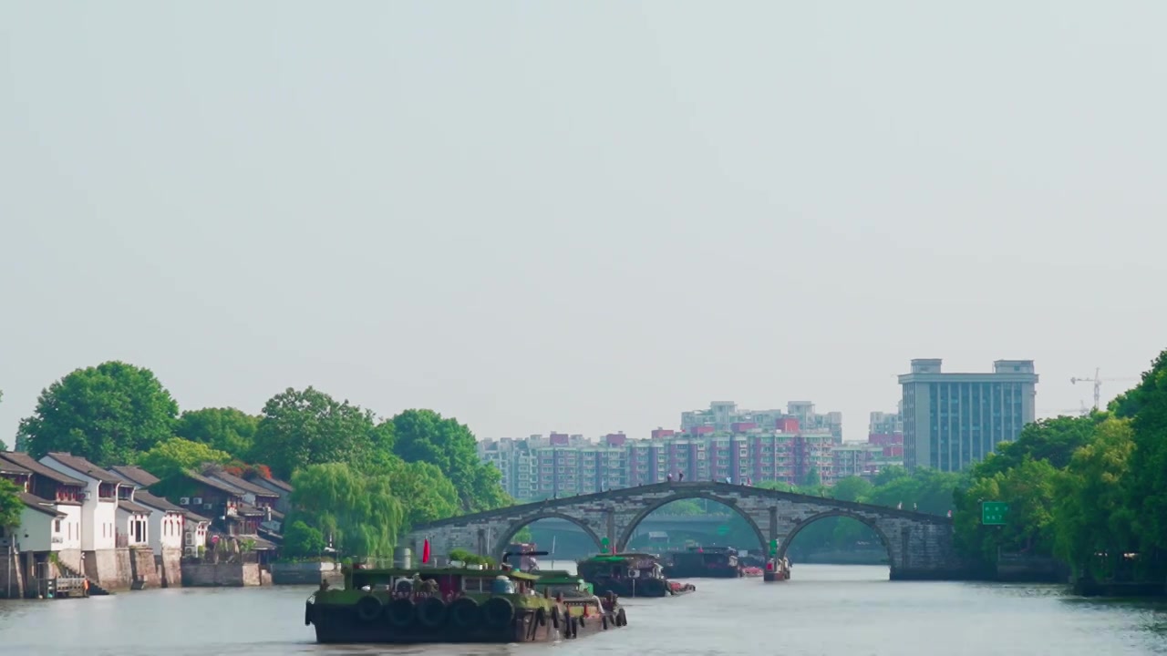轮船运输队视频素材画面3