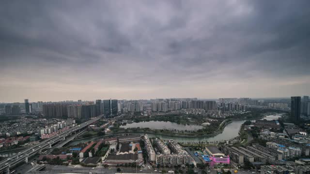 成都市城市夜景延时视频素材