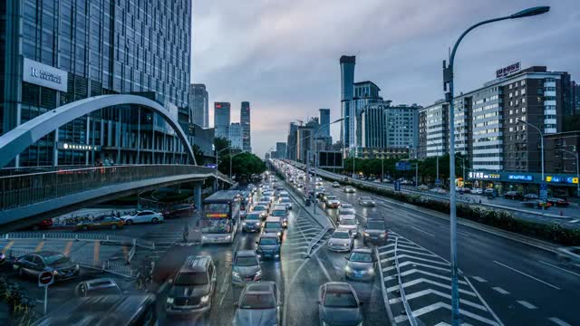 北京城市景观移动延时视频素材